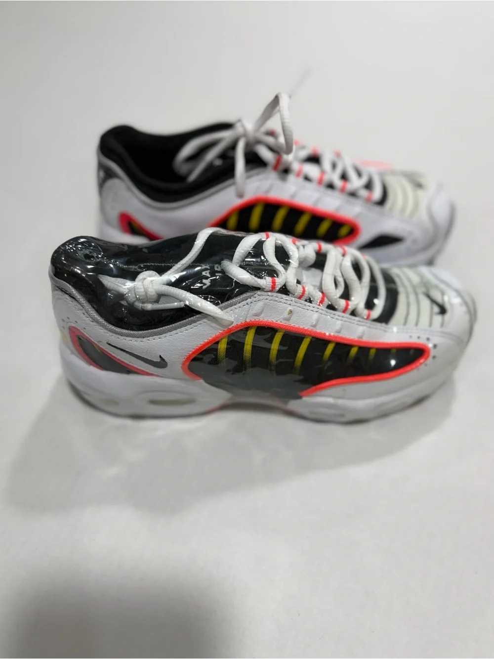 Nike White Black Neon Pink Accent Athletic Sneakers